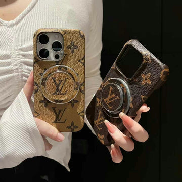 Luxury Monogram Magnetic Ring Phone Case