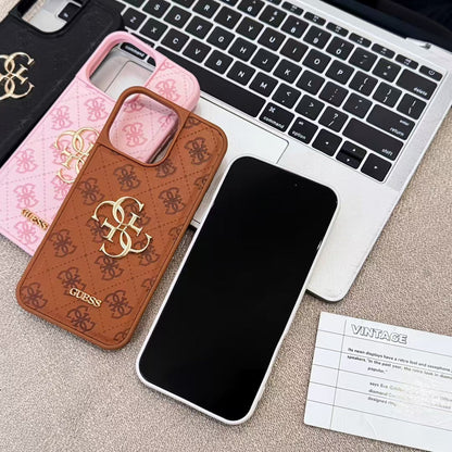 GUESS Monogram Mirror Electroplated Apple iPhone Case