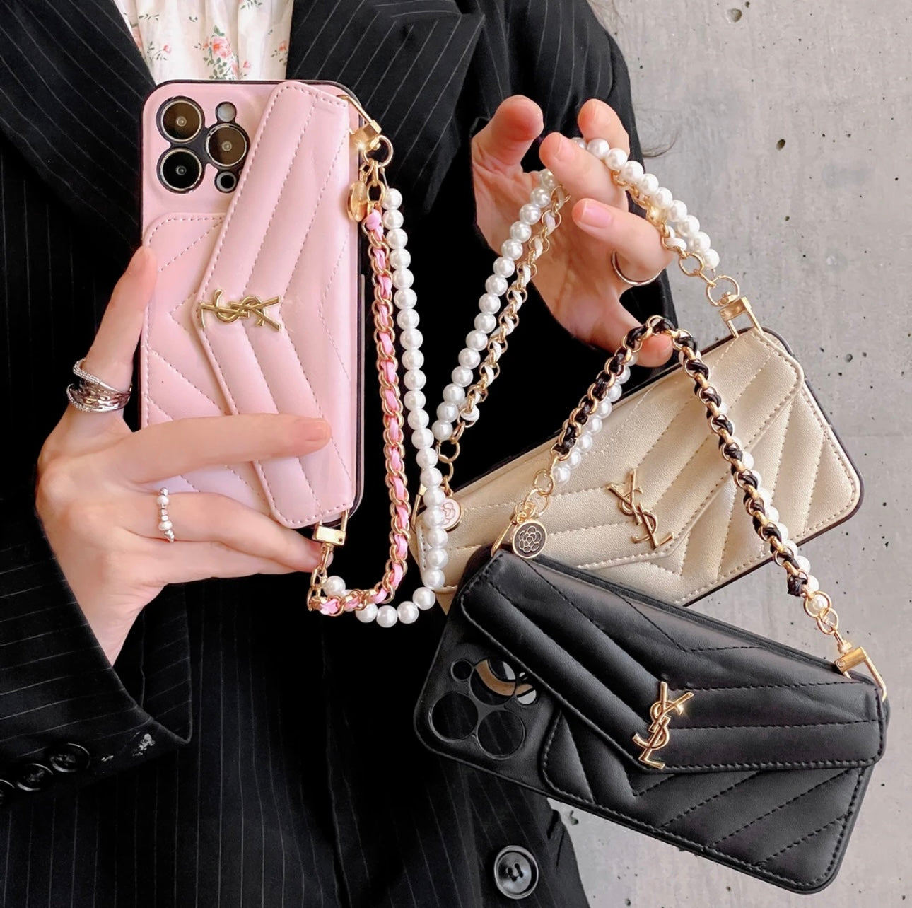 YSL Luxurious iPhone Case With chain