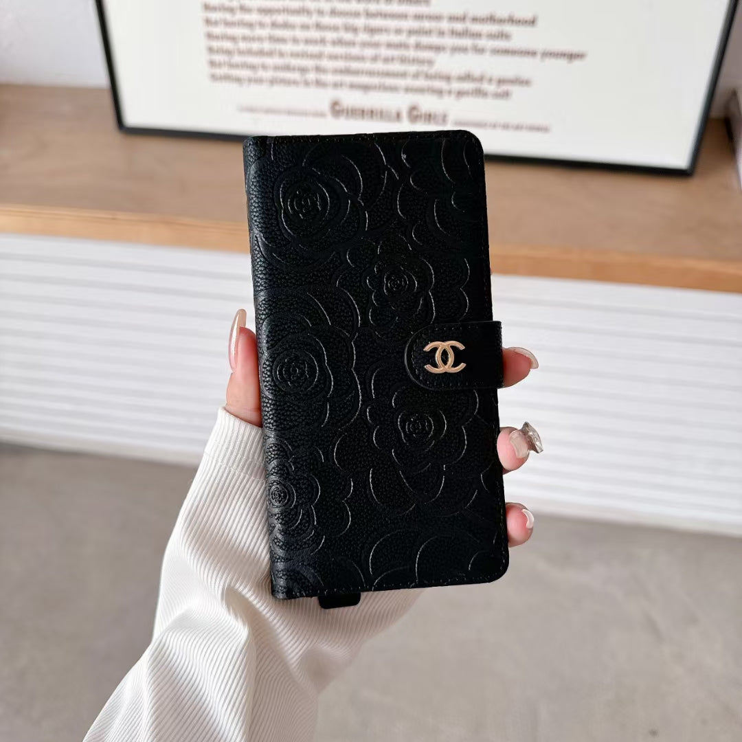 Chanel Genuine Leather Wallet Leather Crossbody Bag Apple iPhone Case