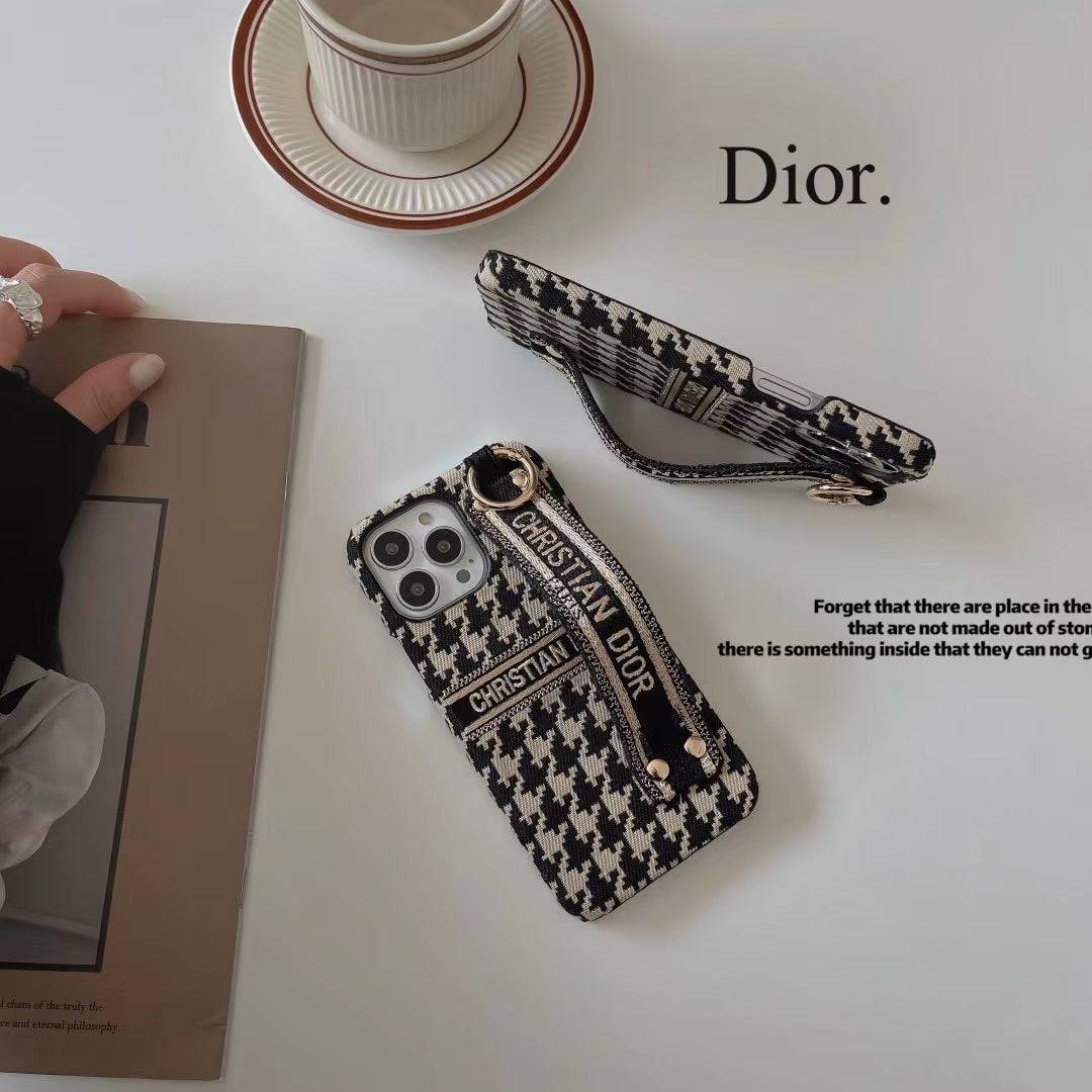Phone Case with Hand Strap for iPhone Fashion Fabric