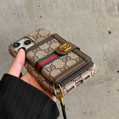 Ophidia Leather Wallet Crossbody iPhone Case