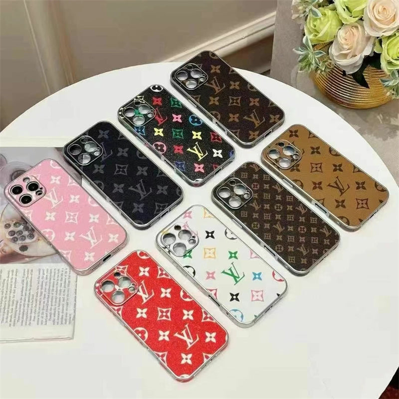 Luxury LV Leather iPhone Case
