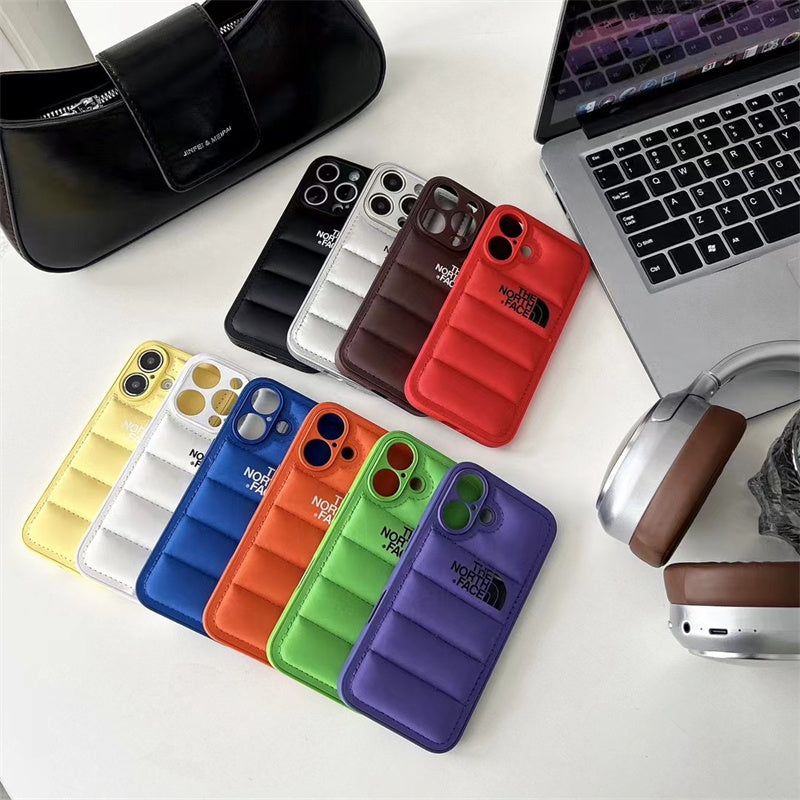 Luxury Fashion Leather The North Face Phone Case For iPhone
