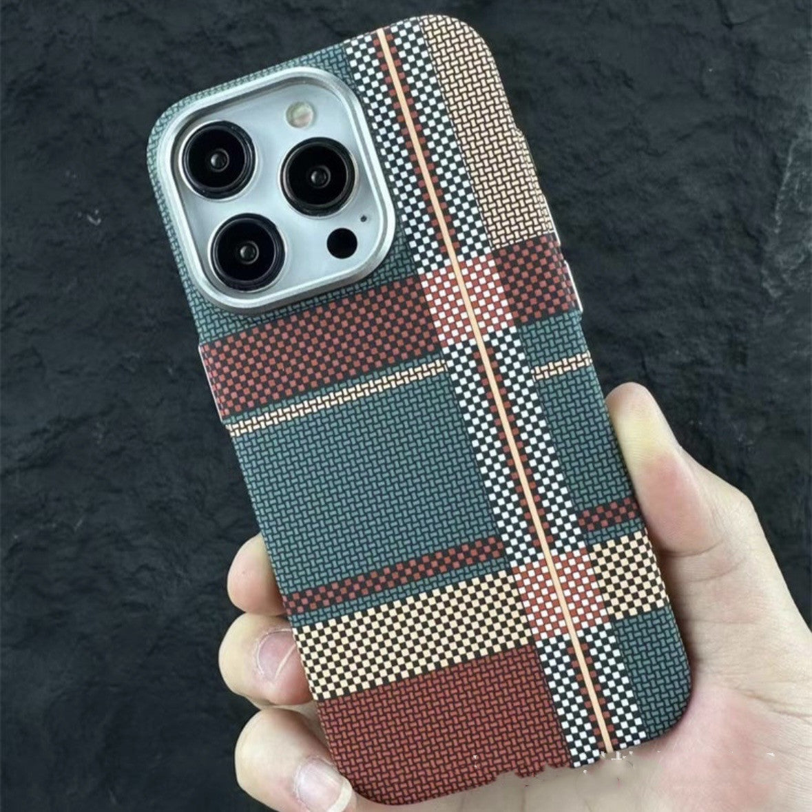 Kevlar pattern Magnetic Cover