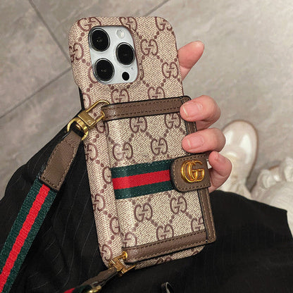 Ophidia Leather Wallet Crossbody iPhone Case